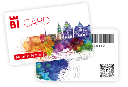 Eine Scheckkarte mit dem Logo der Stadt Bielefeld und dem Aufdruck BIE Card